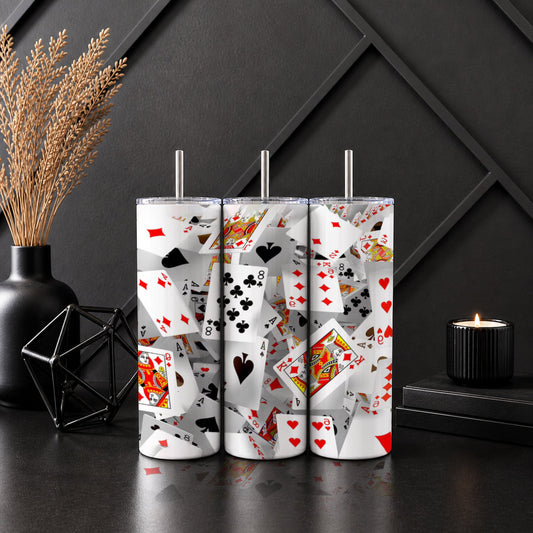 Playing Card Stainless‑Steel Tumbler — Sip Society USA