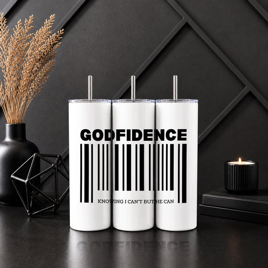 GODFIDENCE – Knowing I Can’t, But He Can” 20oz Tumbler