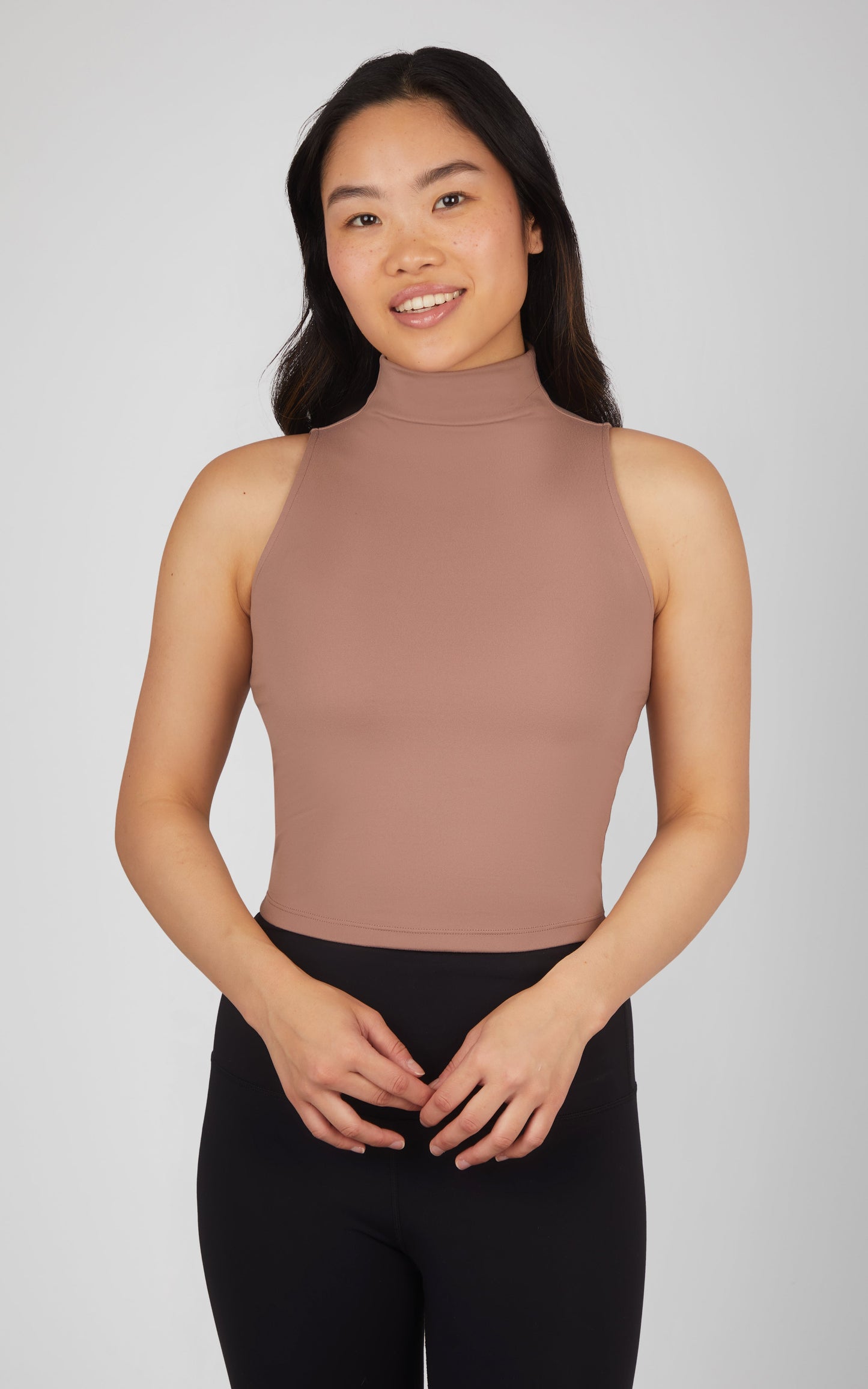 2 PK Ribbed Mock Neck Tank