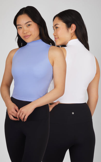 2 PK Ribbed Mock Neck Tank