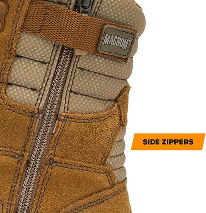 Magnum Boots MAG SHIELD Suede Leather 8" Work Boot SZ WP