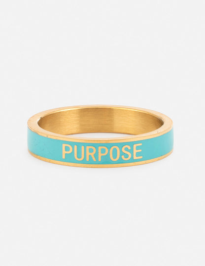 Elevated Faith Teal Enamel Purpose Ring