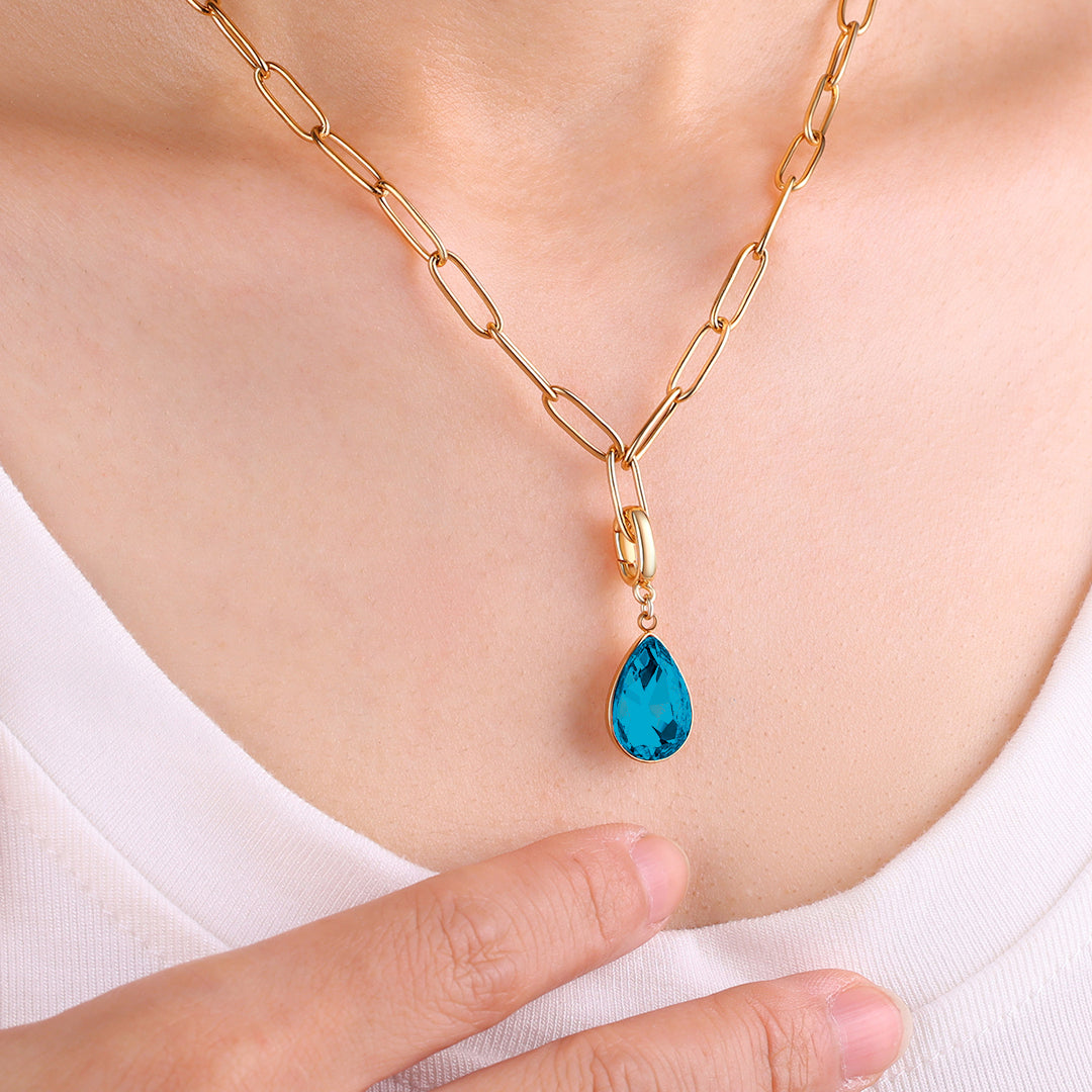 Mint & Lily Teardrop Birthstone Charm