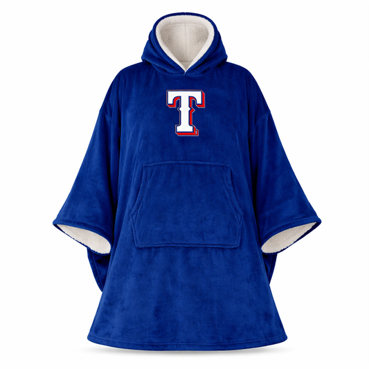 Texas Rangers MLB Team Color Bloncho W/Logo Patch