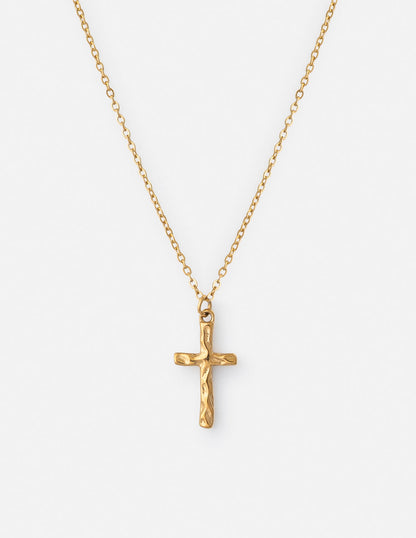 Elevated Faith Textured Cross Necklace