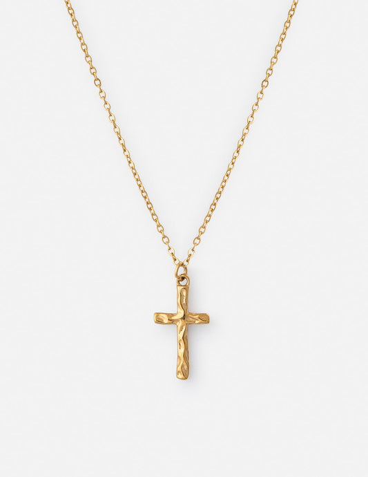 Elevated Faith Textured Cross Necklace