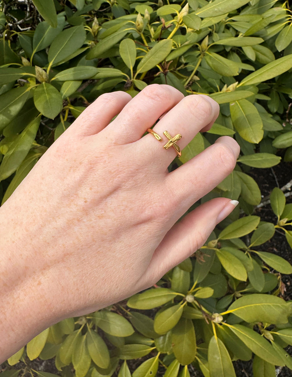 Elevated Faith Textured Wrapped Cross Ring