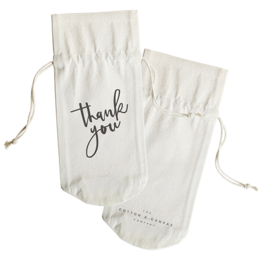 The Cotton and Canvas Co. Thank You Cotton Canvas Wine Bag