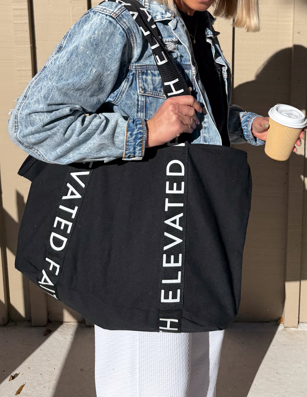 Elevated Faith The Large Everyday Black Tote