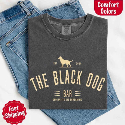 The Black Dog Comfort Colors Concert Tee – Minimalist Unisex Music Shirt