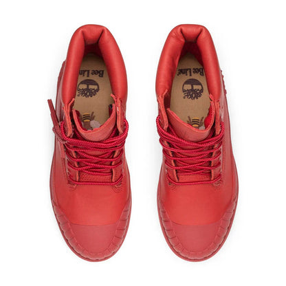 Timberland Women's 6" Waterproof Boot 'Premium Bee Line Rubber Toe Wp Red Nubuck' Sneakers