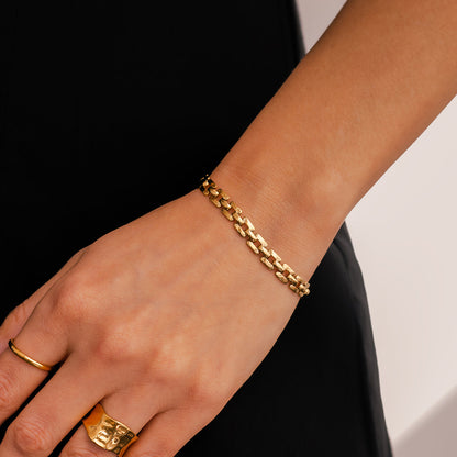 Mint & Lily Timepiece Link Chain Bracelet