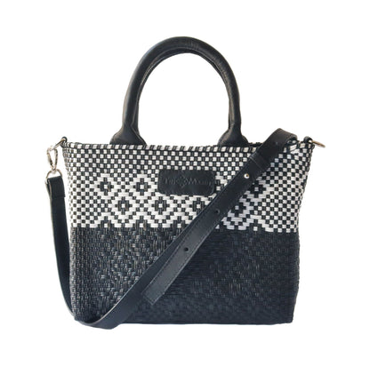 Tin Marin Black Small Woven Crossbody