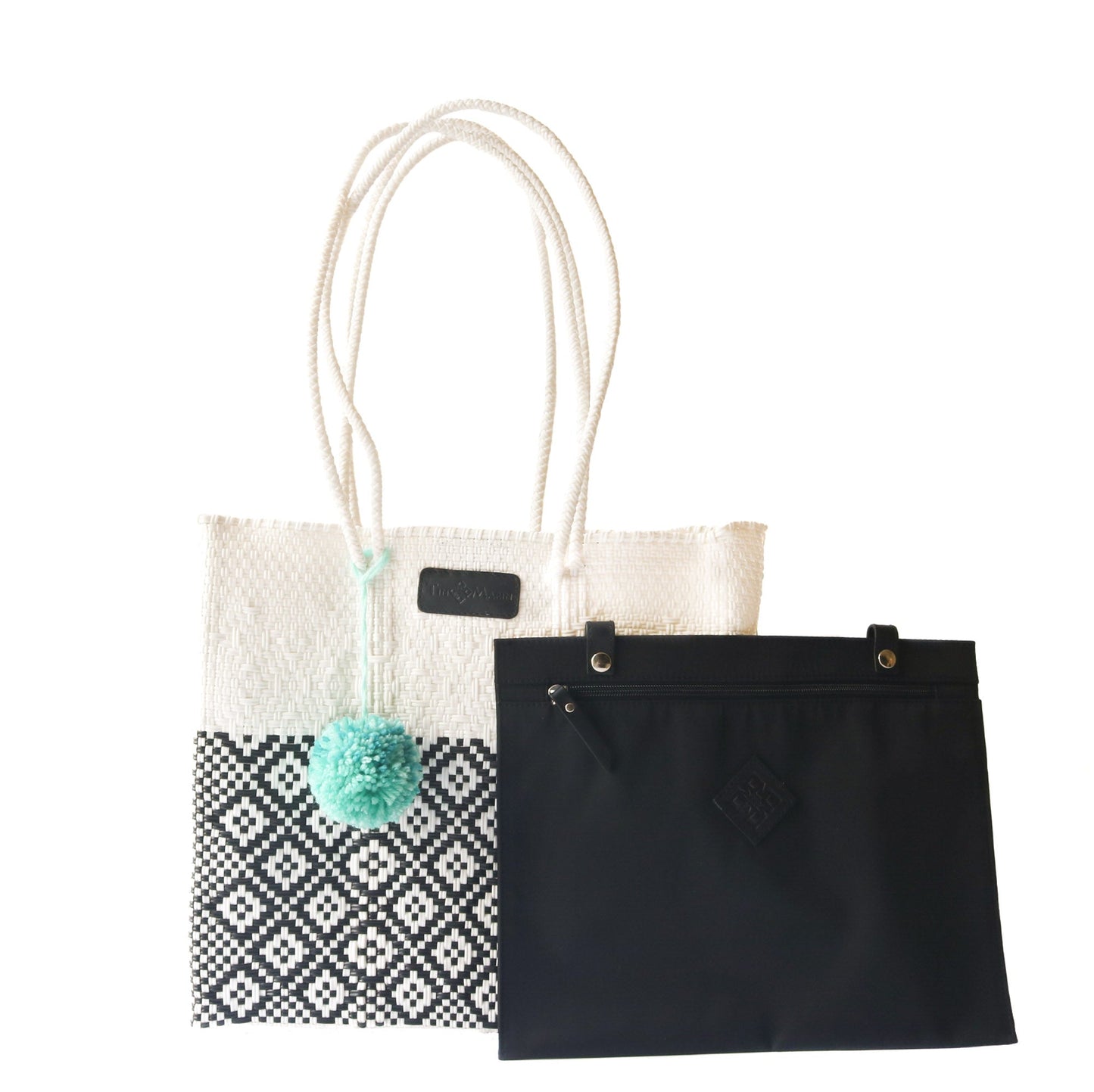 Tin Marin White Woven Tote