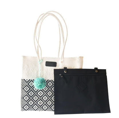 Tin Marin White Woven Tote