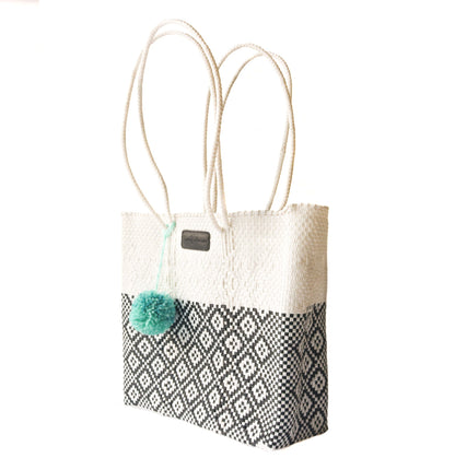 Tin Marin White Woven Tote