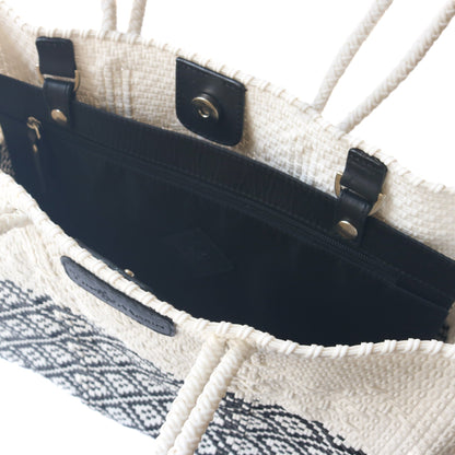 Tin Marin White Woven Tote