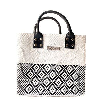 Tin Marin White Large Woven Crossbody Bag - Leather