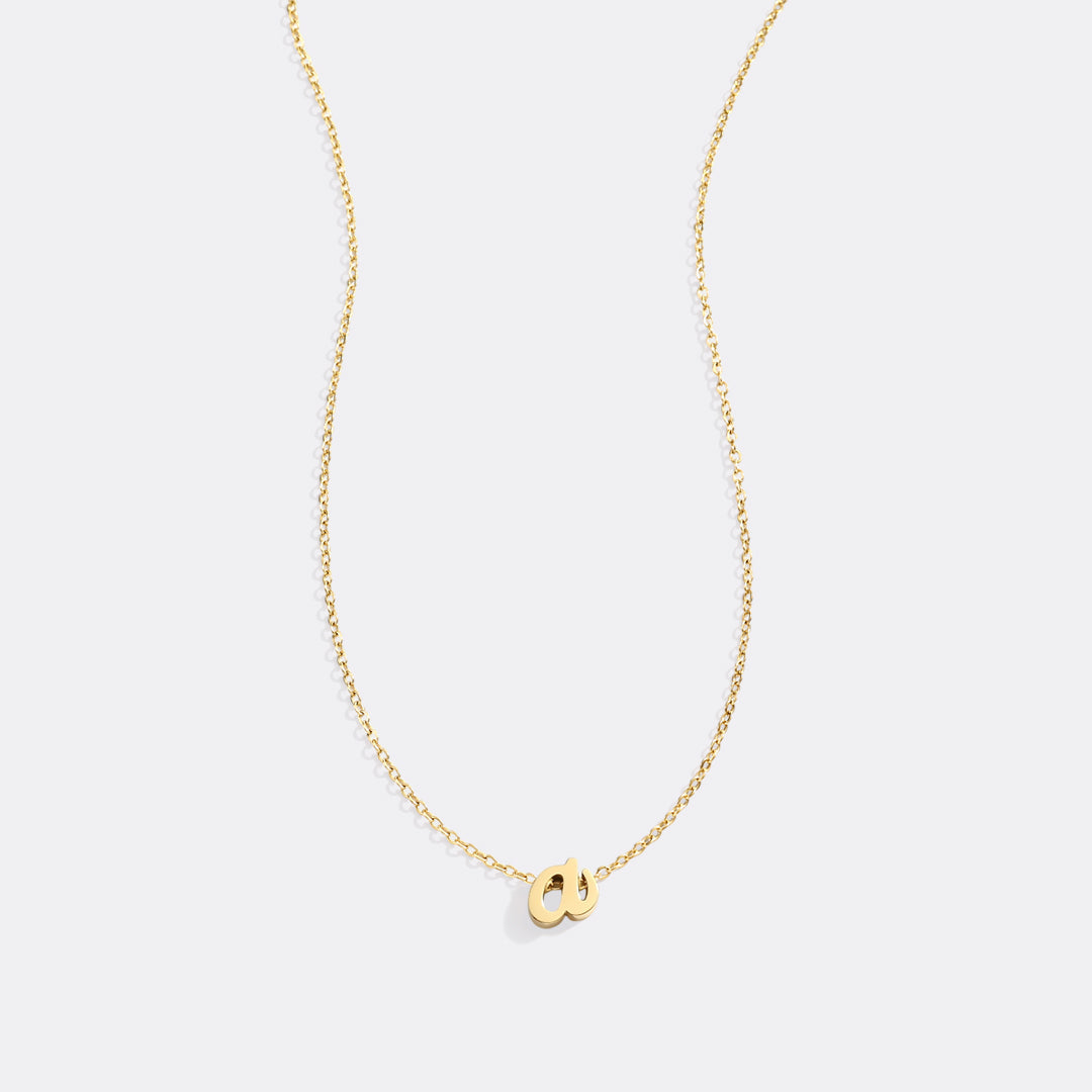 Mint & Lily Tiny Script Initial Necklace