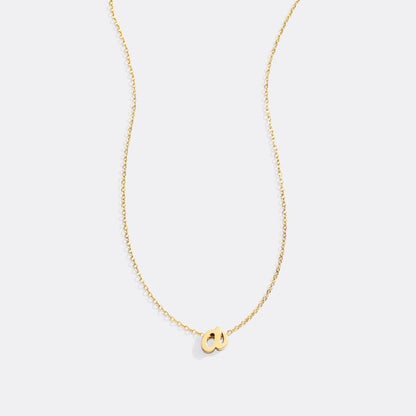 Mint & Lily Tiny Script Initial Necklace