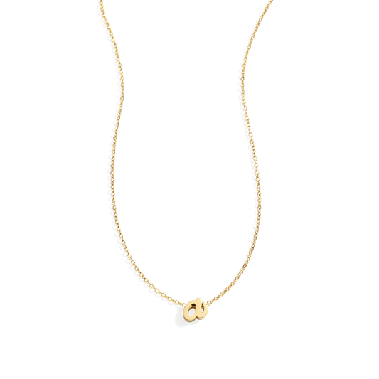 Mint & Lily Tiny Script Initial Necklace