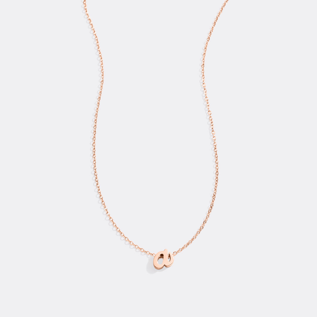 Mint & Lily Tiny Script Initial Necklace