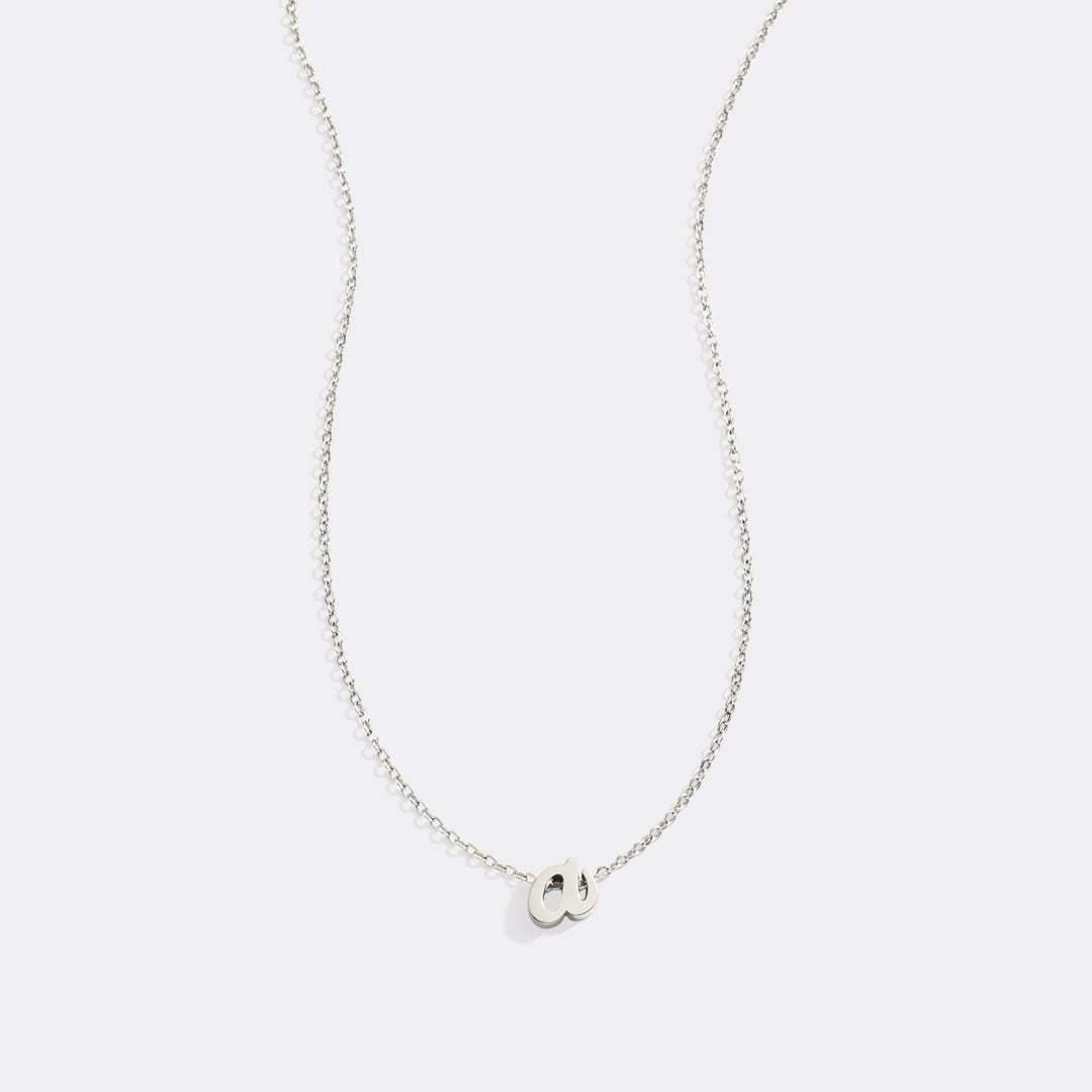Mint & Lily Tiny Script Initial Necklace