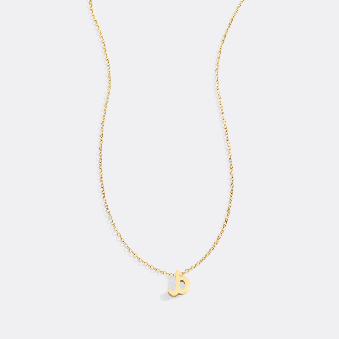 Mint & Lily Tiny Script Initial Necklace