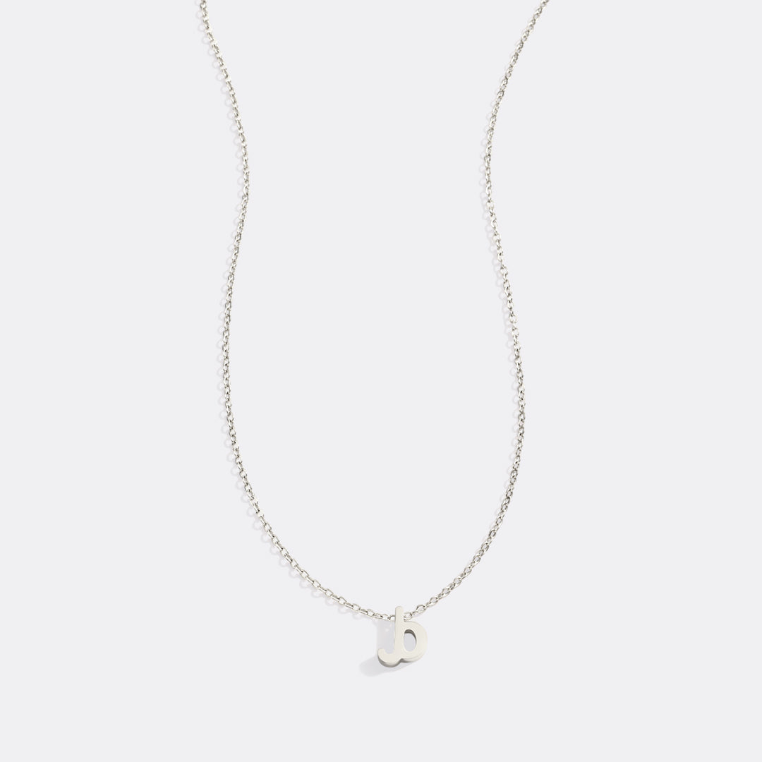 Mint & Lily Tiny Script Initial Necklace