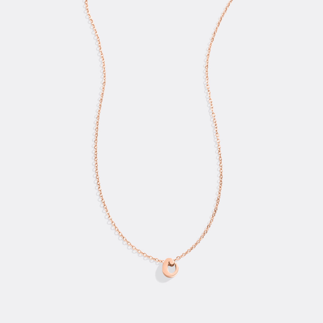Mint & Lily Tiny Script Initial Necklace