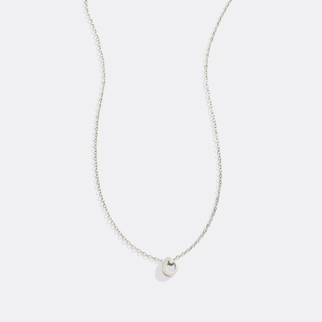 Mint & Lily Tiny Script Initial Necklace