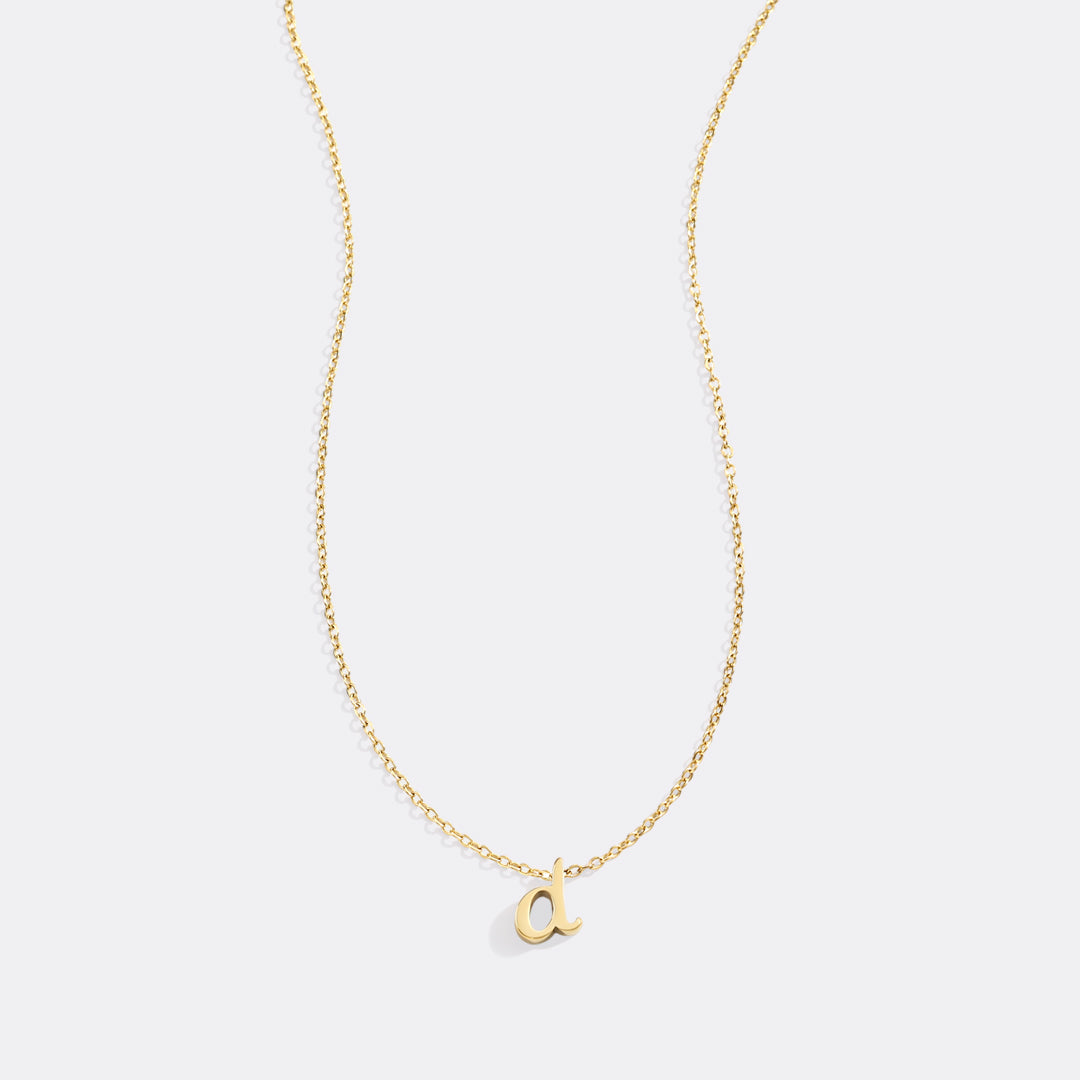 Mint & Lily Tiny Script Initial Necklace