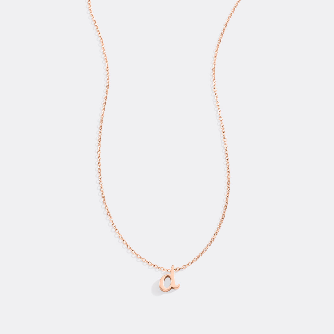Mint & Lily Tiny Script Initial Necklace