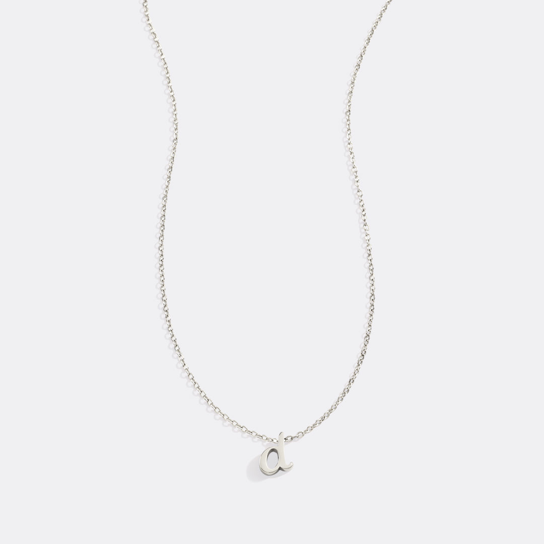 Mint & Lily Tiny Script Initial Necklace