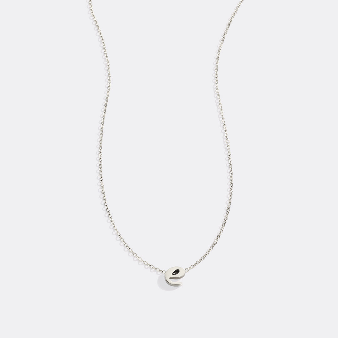 Mint & Lily Tiny Script Initial Necklace