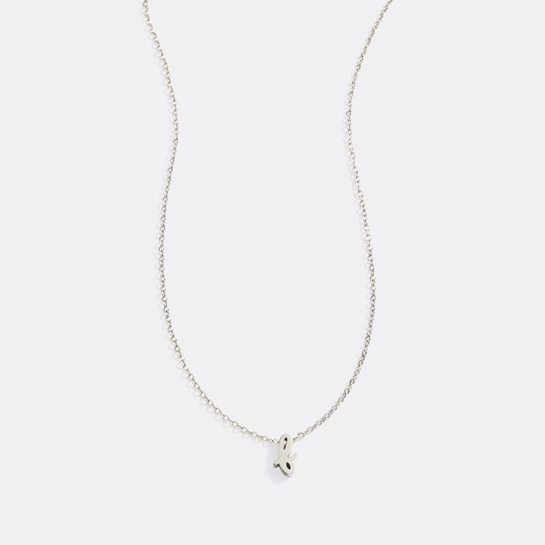 Mint & Lily Tiny Script Initial Necklace