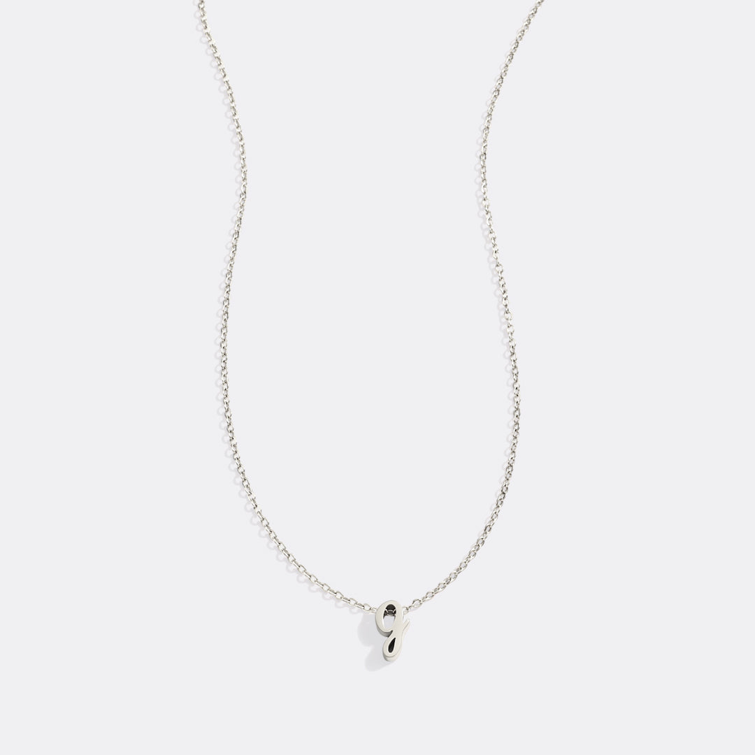 Mint & Lily Tiny Script Initial Necklace