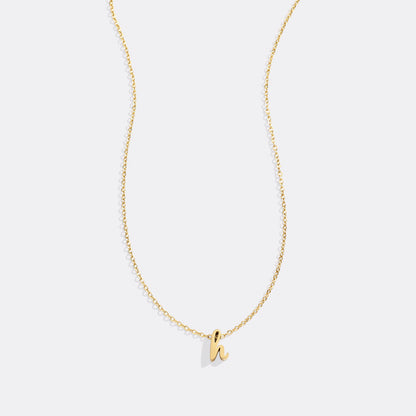 Mint & Lily Tiny Script Initial Necklace