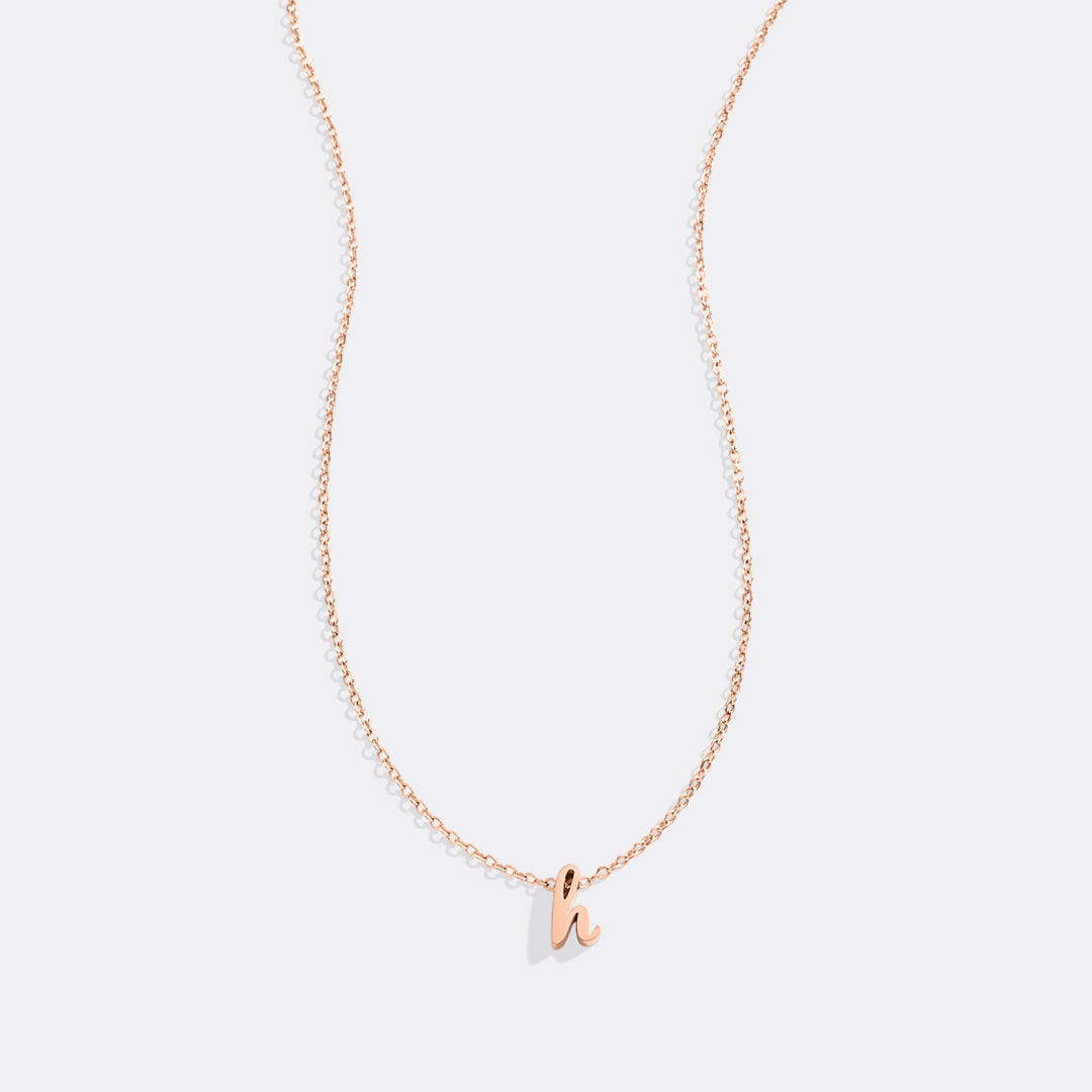 Mint & Lily Tiny Script Initial Necklace