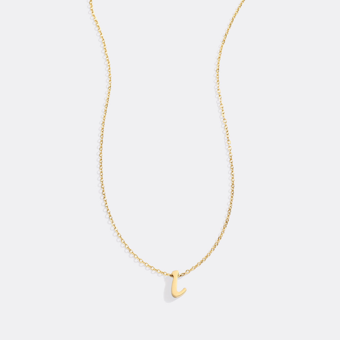 Mint & Lily Tiny Script Initial Necklace