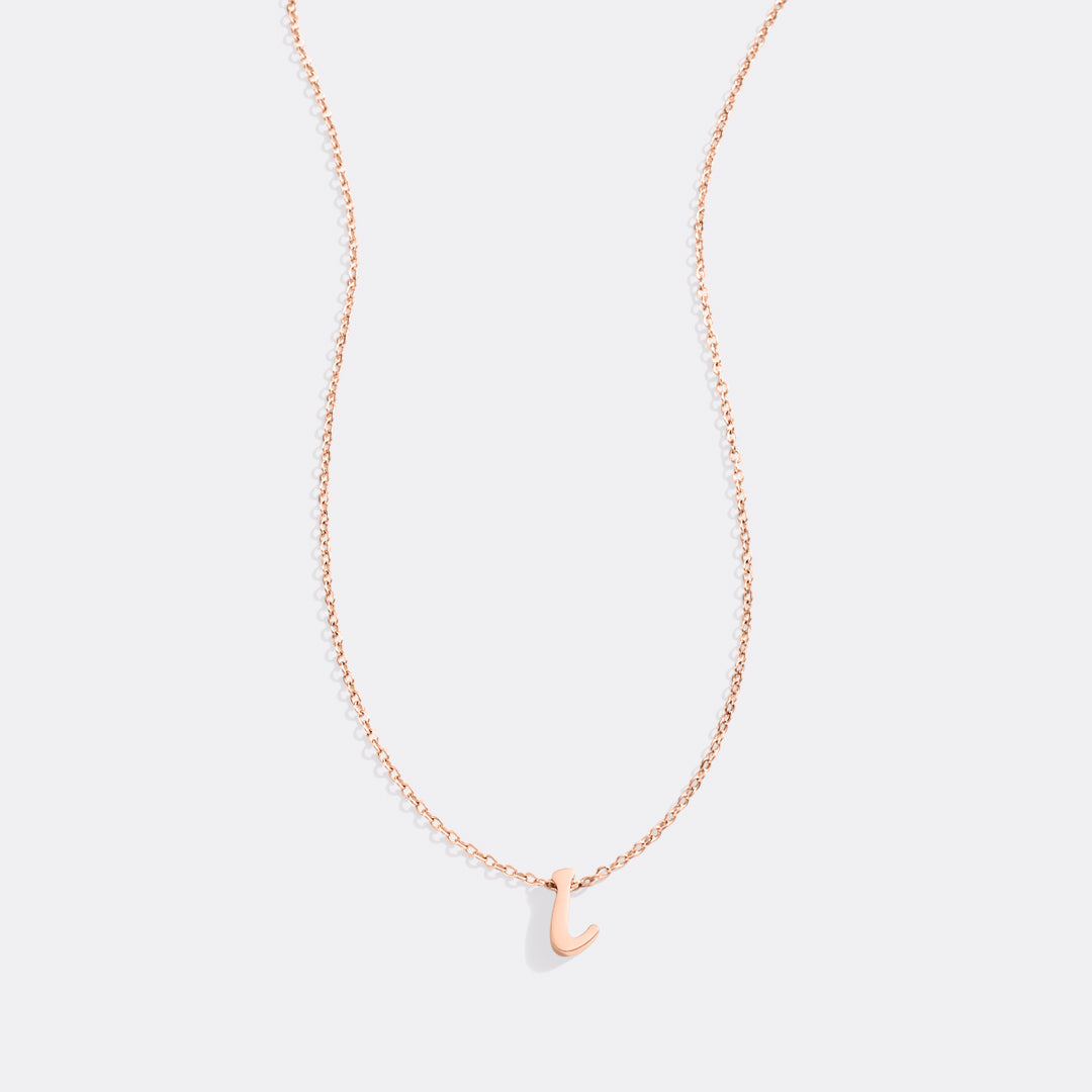 Mint & Lily Tiny Script Initial Necklace