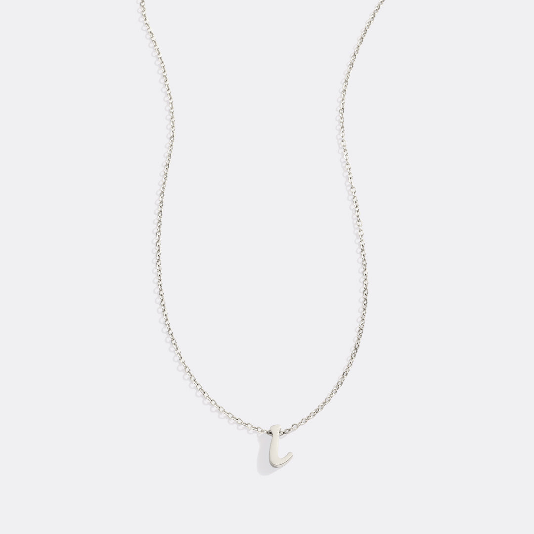 Mint & Lily Tiny Script Initial Necklace