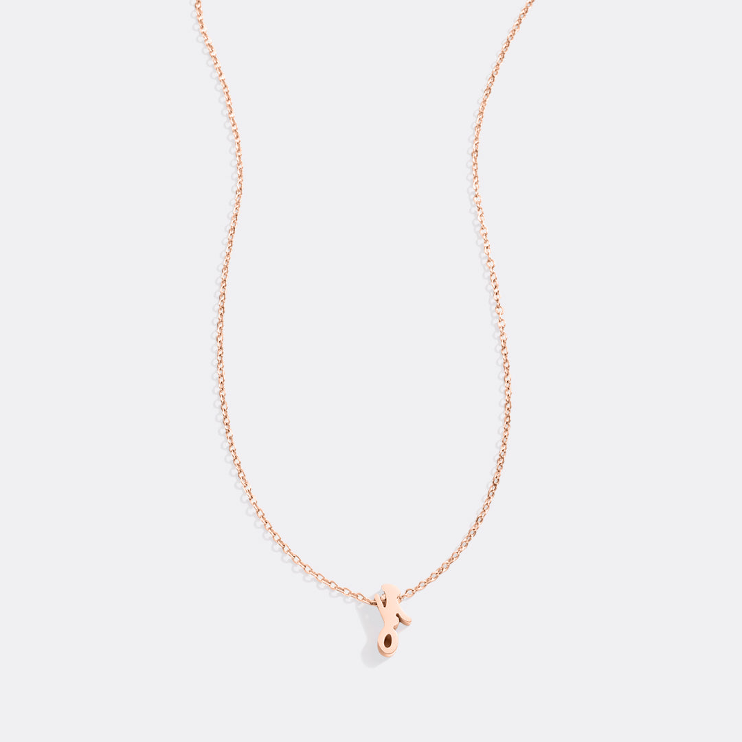 Mint & Lily Tiny Script Initial Necklace