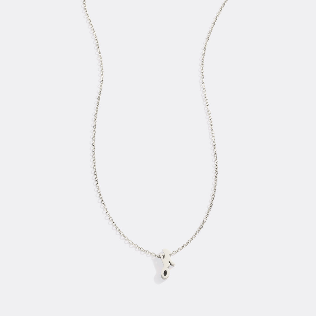 Mint & Lily Tiny Script Initial Necklace