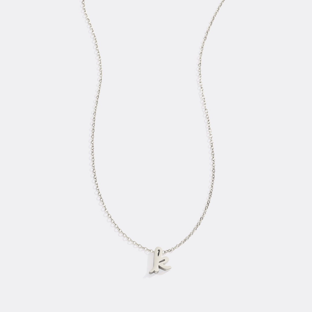 Mint & Lily Tiny Script Initial Necklace