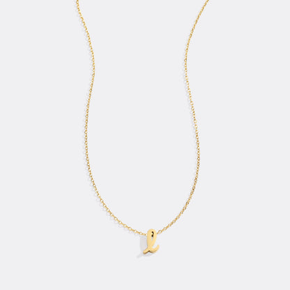 Mint & Lily Tiny Script Initial Necklace