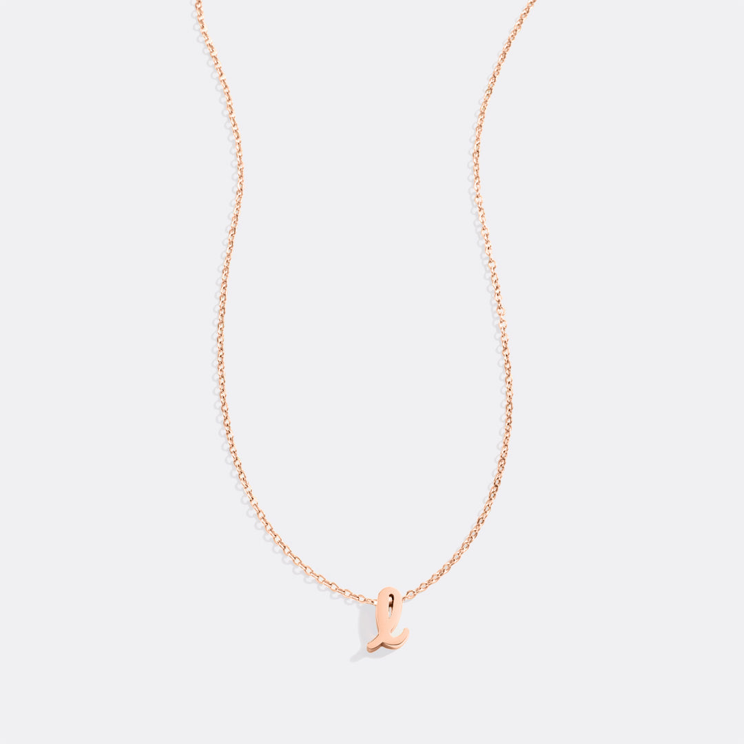 Mint & Lily Tiny Script Initial Necklace