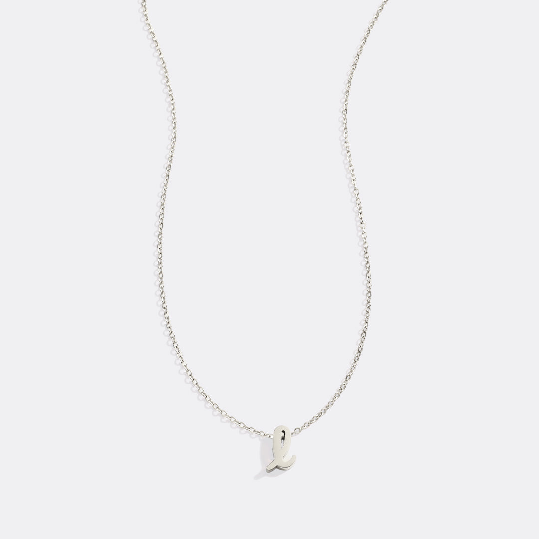 Mint & Lily Tiny Script Initial Necklace
