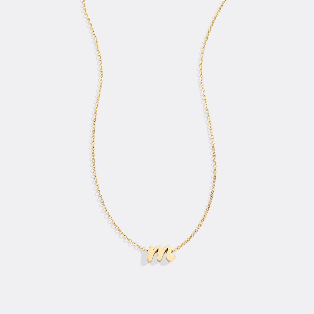 Mint & Lily Tiny Script Initial Necklace