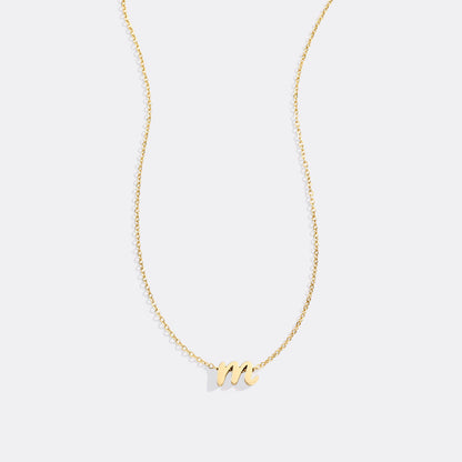 Mint & Lily Tiny Script Initial Necklace